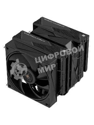 Кулер для процессора Thermalright Royal Pretor 130 черный (4-pin PWM, 158мм, Ni/Cu, 6x6мм, 1x120+1x130мм, 80.45CFM/81.88CFM, 29.4dBA/28.3dBA, 2150PM/1750RPM, S: 1200, 1700, 1851, 2011, 2066, 115X, AM4, AM5, black)