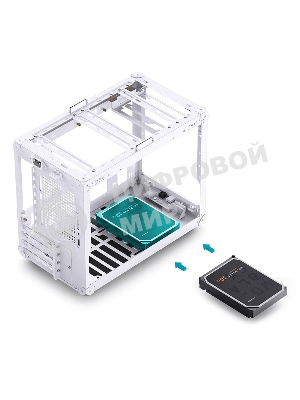 Компьютерный корпус без блока питания JONSBO C6 MAX Handle, Mini-Tower, TG, no fan, 1xUSB-A 3.0 + 1xUSB-C 3.1, mATX, mITX белый