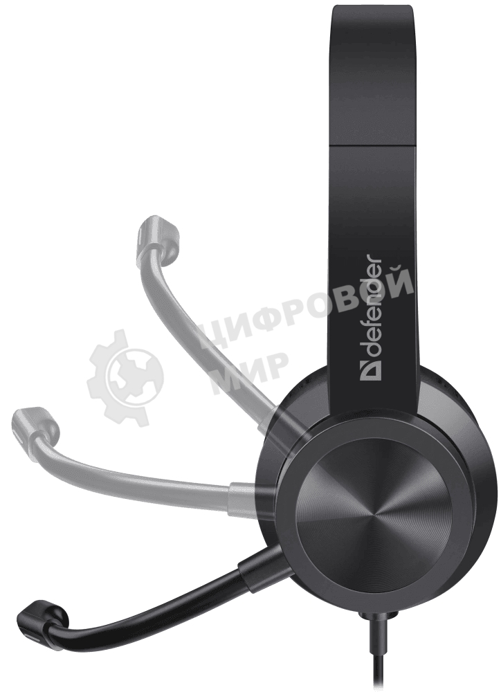 Гарнитура проводная Defender Tune 150 (черная, провод 1.8 м)