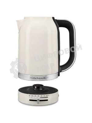 Чайник электрический KitchenAid, 1.7 л, регулировка температуры 50-100 градусов, съемный фильтр от накипи, индикация уровня воды, автоматическое отключение, белый