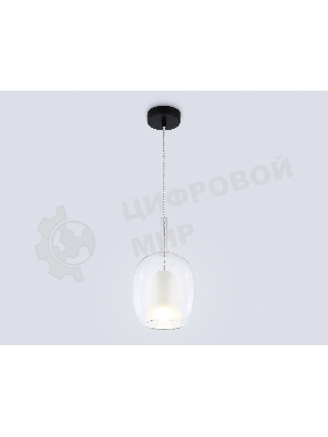 Подвесной светильник Ambrella light LH11121 BK/WH/CL черный/белый/прозрачный E27 max 60W D175*310