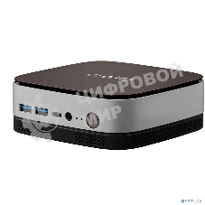 Мини ПК Osio BaseLine B51i-017 i5 1235U (1.3) 16Gb SSD 512Gb Iris Xe Win 11Pro 64 GbitEth WiFi BT 59.85W коричневый/серебристый