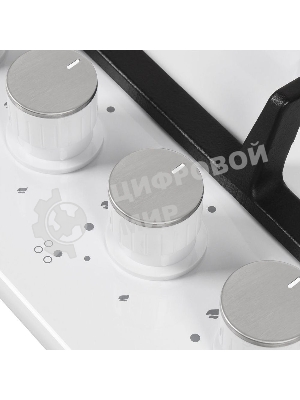 Газовая варочная панель Maunfeld EGHE.64.43CW/G, 4 конфорки, эмалированная сталь, белый