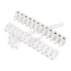 Клеммная винтовая колодка Rexant KВ-35 10-35, ток 80 A, полиэтилен белый (10 шт./уп.)