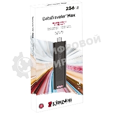 Флешка USB Kingston DataTraveler Max (DTMAX/256GB), 256Gb, USB 3.2 Gen 2 Type-C, R/W 1000/900, черный