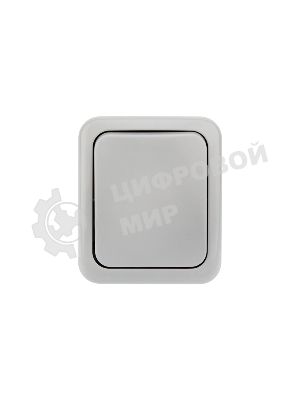 Переключатель проходной Mini OG IP54, о/у, серый Kranz