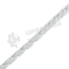 Шнур вязаный полипропиленовый Сибртех с сердечником, 3 мм, L20 м, 50-55 кгс, белый