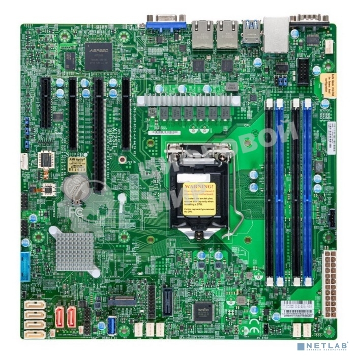 Материнская плата Supermicro MBD-X12STL-F-B, LGA1200, Intel C252, 4xDDR4, 6xSATA, 1xM.2 (PCIe 3.0 x4), 1xPCIe 4.0 x16, 2xPCIe 4.0 x8, 1xPCIe 4.0 x4, 2xLAN, mATX