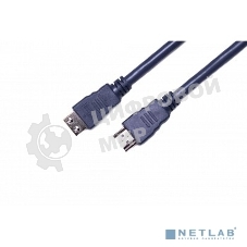 Кабель HDMI CP-HM-HM-5M Wize, 5 м, v.2.0, K-Lock, soft cable, 19M/19M, позол.разъемы, экран, темно-серый, пакет