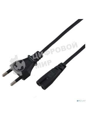 Шнур сетевой Rexant вилка - евроразъем С7, кабель 2x0,5 мм², длина 1,8 м. (PE пакет)