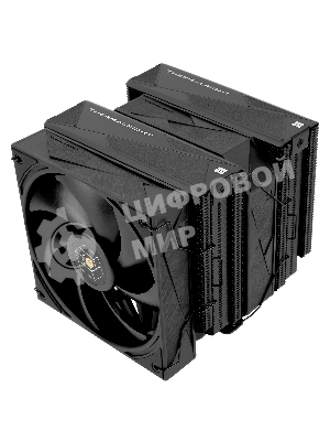 Кулер для процессора Thermalright Royal Pretor 130 черный (4-pin PWM, 158мм, Ni/Cu, 6x6мм, 1x120+1x130мм, 80.45CFM/81.88CFM, 29.4dBA/28.3dBA, 2150PM/1750RPM, S: 1200, 1700, 1851, 2011, 2066, 115X, AM4, AM5, black)