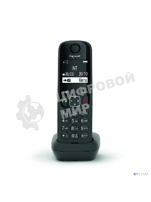 Дополнительная трубка Dect Gigaset AS690HX черный для AS690