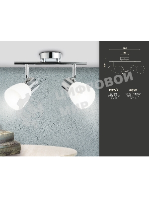 Светильник Ambrella light TR3963/2 CH/FR хром/белый матовый E27*2 max 40W 200*105*200