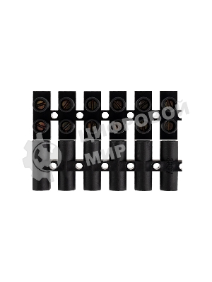 Клеммная колодка винтовая Rexant KВ-14 (6-14 мм²), ток 20 A, полипропилен черный, индивидуальная упаковка, 1 шт.