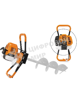 Мотобур Carver AG-43/000 бытовой 2-х такт. 1250Вт 1.7л.с. 43см3 6500об/мин