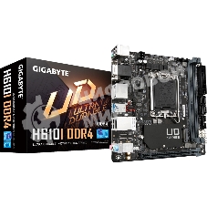 Материнская плата Gigabyte H610I DDR4, LGA 1700, Intel H610, 2xDDR4, 4xSATA, 1xM.2, 1xPCIe 4.0 x16, 1xHDMI, 1xVGA, 2xDP, 1x 1Gb LAN, 2xUSB-A 3.2 Gen 1, 4xUSB-A 2.0, 3x 3.5 мм, 7.1, Mini-ITX