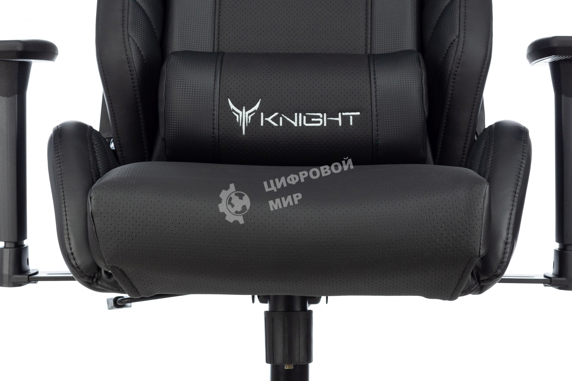 Кресло игровое Knight Thunder 5X черный эко.кожа крестов. металл