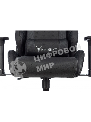 Кресло Knight Thunder 5X черный, экокожа, 120 кг, механизм качания