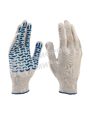 Перчатки трикотажные, ПВХ-покрытие 