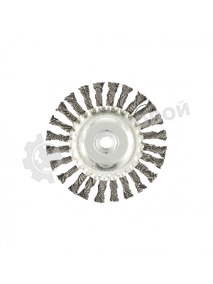 Щетка Matrix для УШМ, 125 мм, М14, Плоская, крученая проволока 0,8 мм