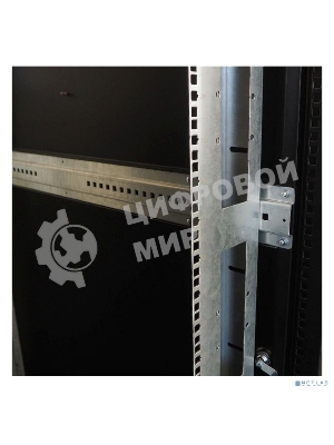 Шкаф серверный напольный 42U (600 1200) дверь перфорированная 2 шт., цвет черный