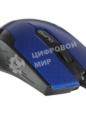 Мышь проводная Qumo Office M14 синий, 1000 dpi, USB, кнопки - 3