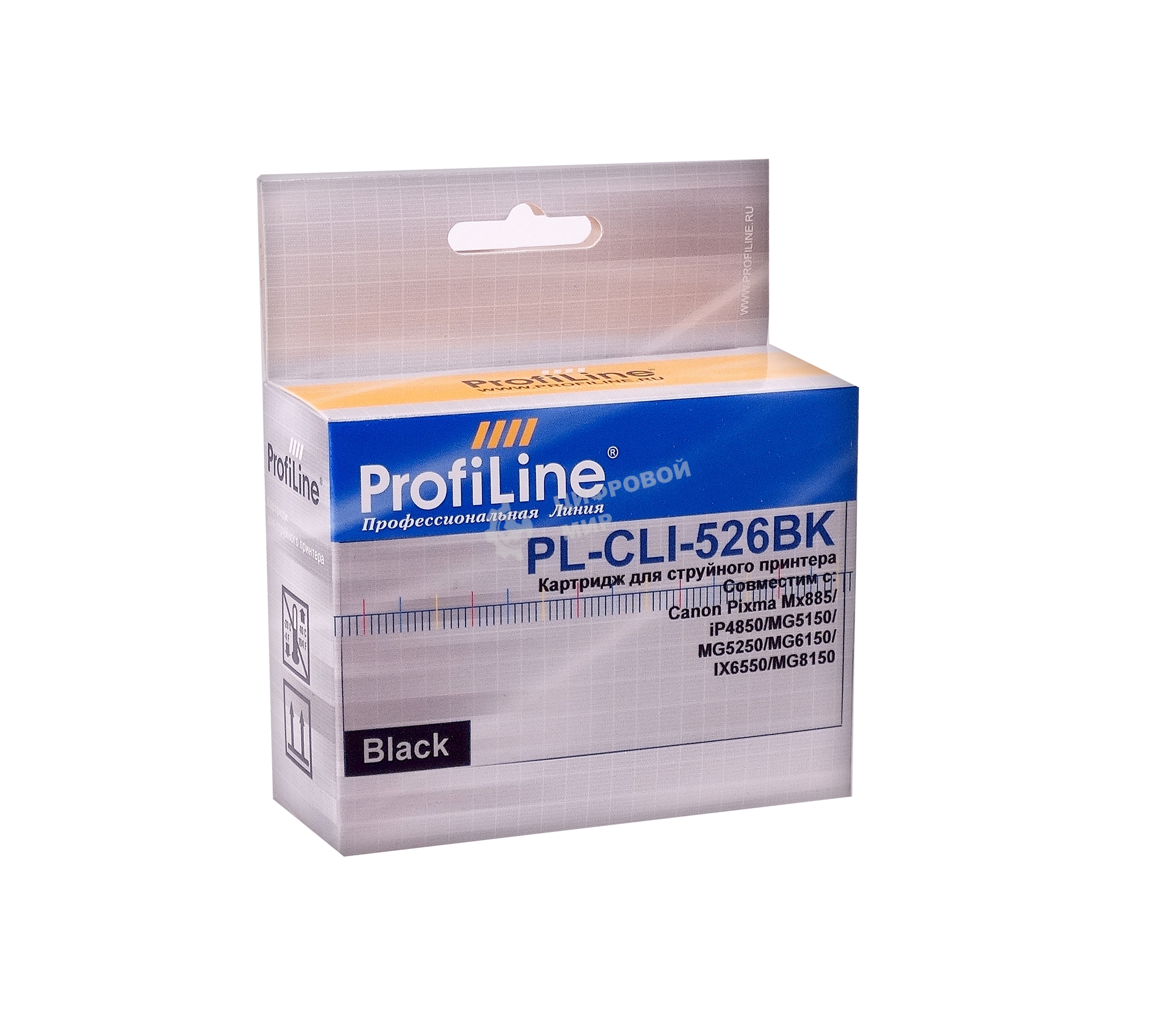 Картридж струйный ProfiLine PL-CLI-526BK с чипом для принтеров Canon Pixma IP4850/MG5150/MG5250/MG6150/MG8150 Black водн