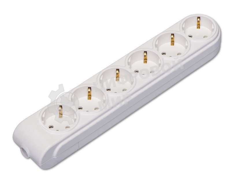 Колодка удлинителя Makel 6-м с заземл. защ. шторки