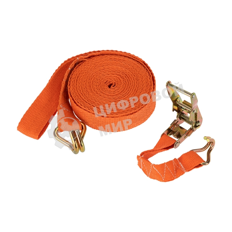 Стяжка для груза Rexant багажная с крюками, с храповым механизмом, 10х0.038 м