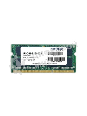 Оперативная память Patriot, DDR3, 8GB (1x8 GB), 1600 MHz, CL11, SO-DIMM