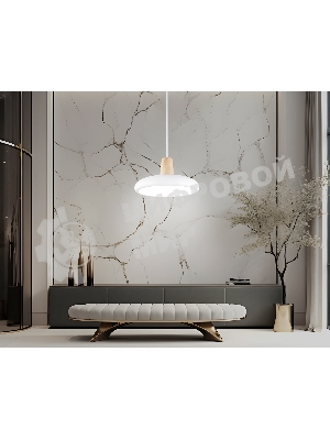 Светильник Ambrella light FL4838 WH/WD белый/дерево 24W 3000-6000K D200*800 (без ПДУ)