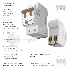 Автоматический выключатель Werkel 2P  32 A  C  6 кА W902P326
