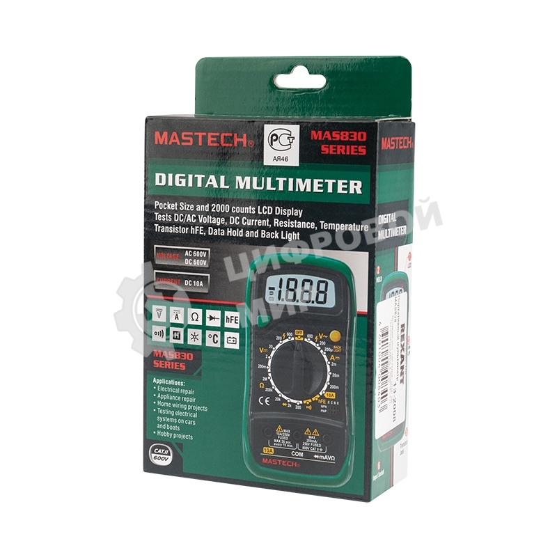 Мультиметр портативный Mastech MAS838, ручной 13-2008
