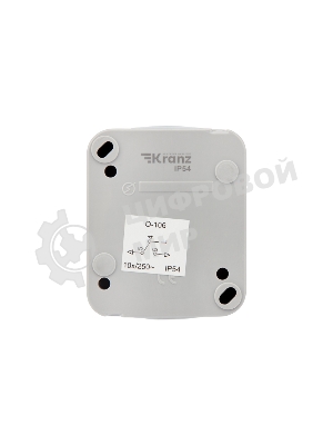 Переключатель проходной Mini OG IP54, о/у, серый Kranz