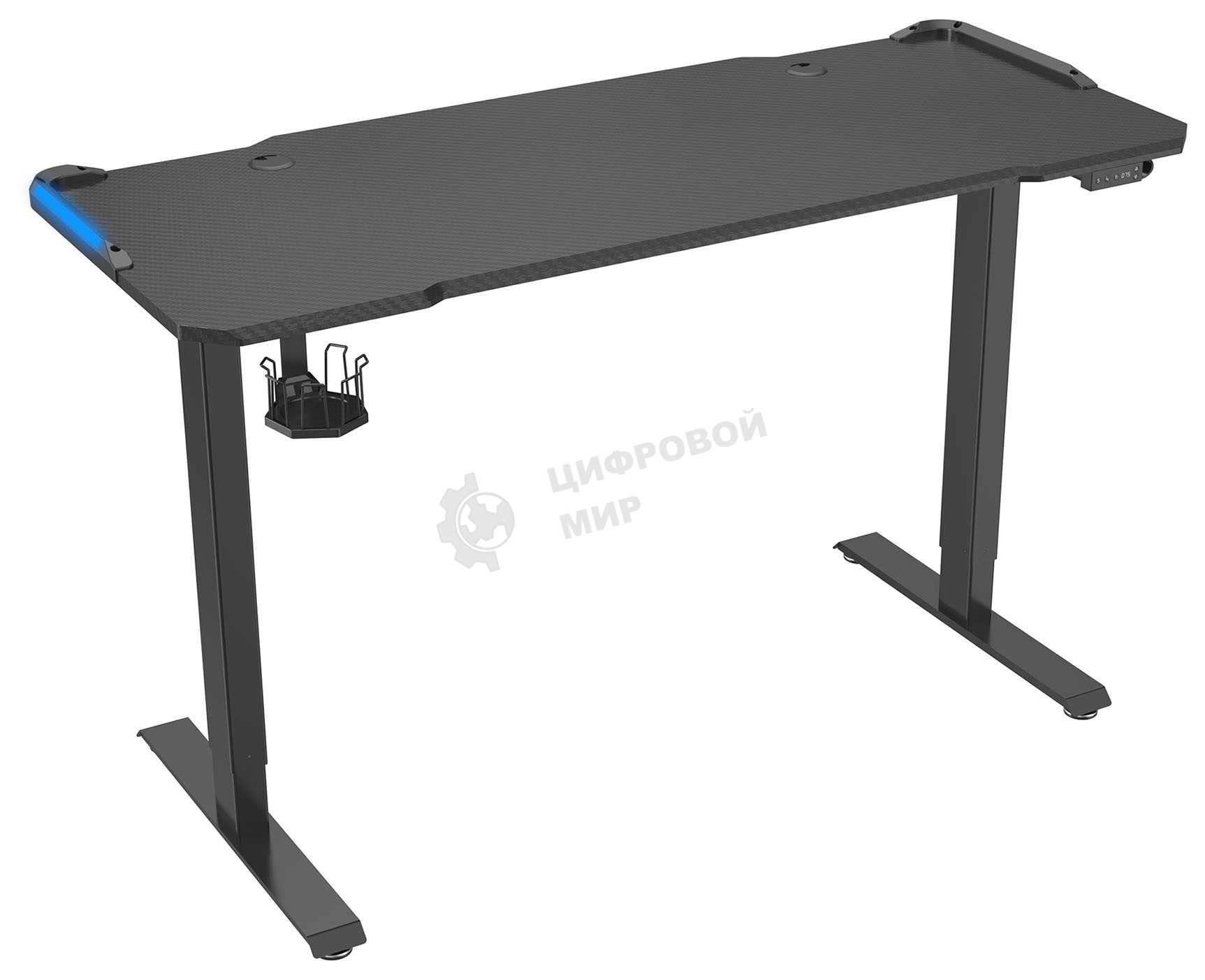 Стол игровой Cactus CS-EDL-GbK столешница МДФ черный, каркас черный