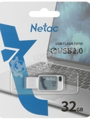 Флешка USB Netac UA31 (NT03UA31N-032G-20BL), 32Gb, USB 2.0, R/W 110/45, синий/белый