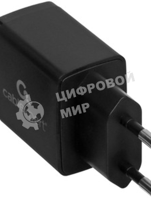 Сетевое зарядное устройство Cablexpert MP3A-PC-55, 10.5Вт, 2.1А, 1хUSB, черный, пакет