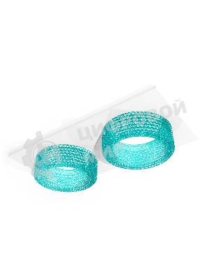 Комплект встраиваемого светильника Ambrella light XC6525043 SWH/BL белый песок/голубой MR16 GU5.3 (C6525, N6153)
