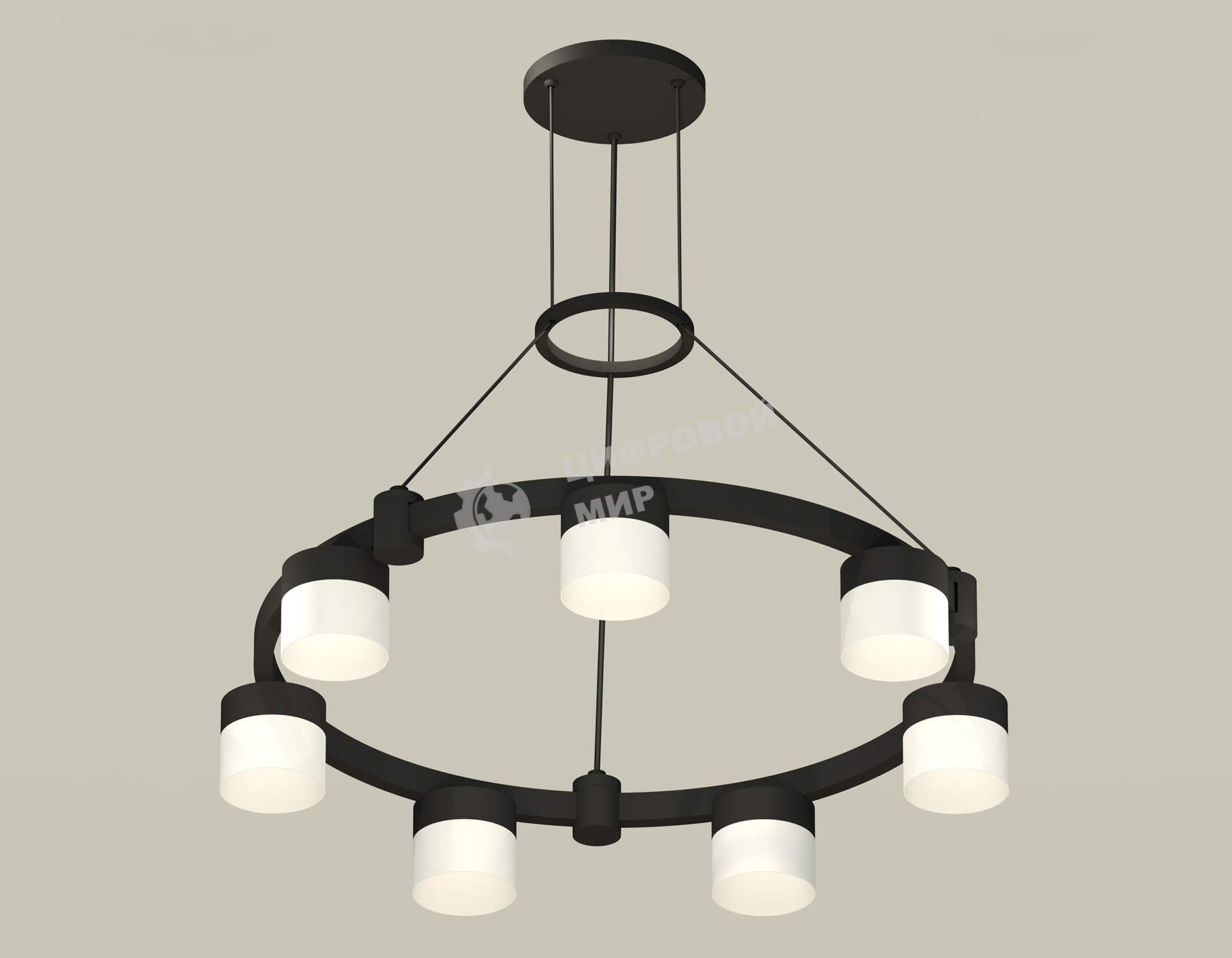 Светильник Ambrella light XR92051604/7 SBK/FR черный песок/белый матовый GX53  (A9205, C9238, N8402)