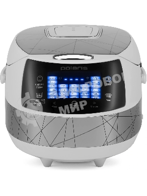 Мультиварка Polaris PMC 5017 Wi FI IQ Home серебристый/белый, 3 л, 860 Вт, сенсорное, 24 программы