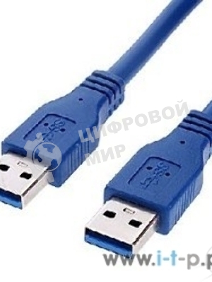 Кабель Gembird/Cablexpert Pro AM/AM, 1м, экран, синий