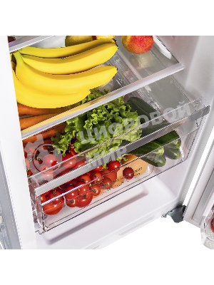 Холодильник Maunfeld MFF177NFW белый глянец двухкамерный 263/170л морозилка сбоку, No Frost, Side by Side