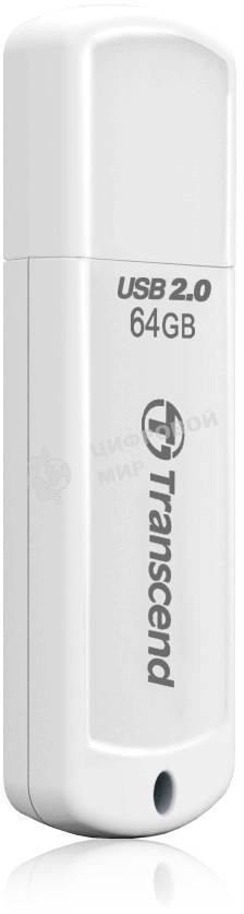 Флешка USB Transcend JetFlash 370 (TS64GJF370), 64Gb, USB 2.0, R/W 25/10, белый