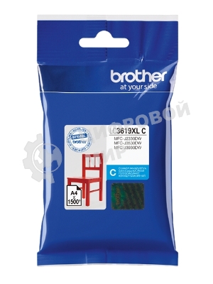 Картридж Brother струйный LC3619XLC голубой повышенной емкости 1500 стр. для MFC-J3530DW, MFC-J3930DW
