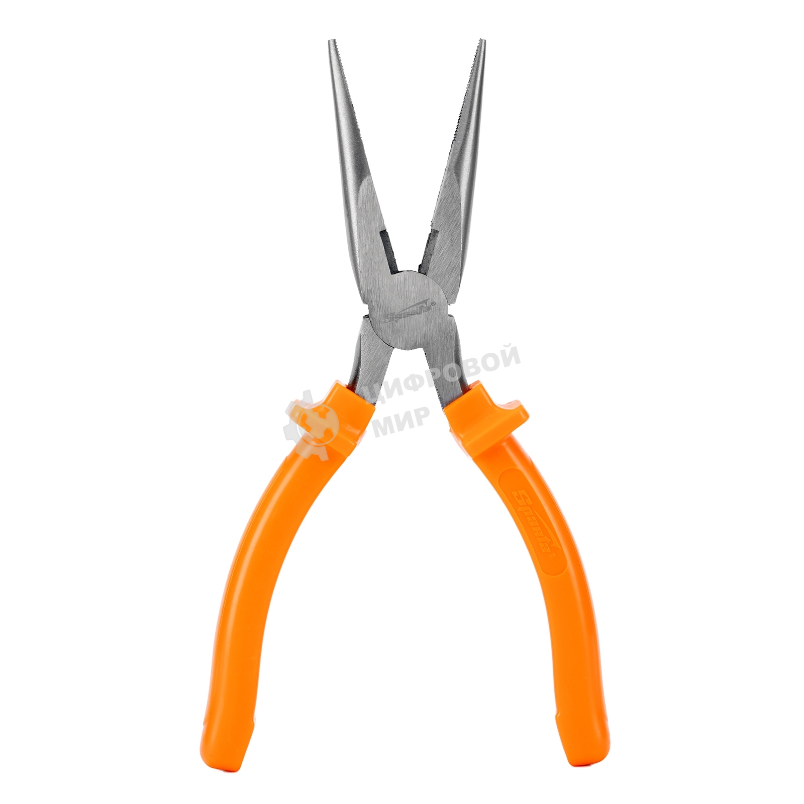 Длинногубцы Sparta Classic, 200 мм, прямые шлифованные, пластмассовые рукоятки