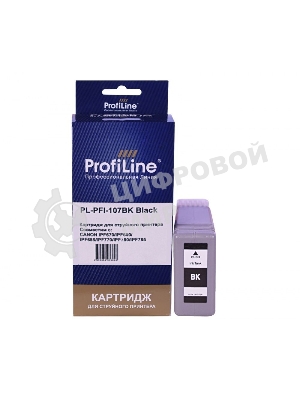 Картридж струйный ProfiLine PL-PFI-107BK для принтеров Canon IPF670/IPF680/IPF685/IPF770/IPF780/IPF785 с чернилами Black