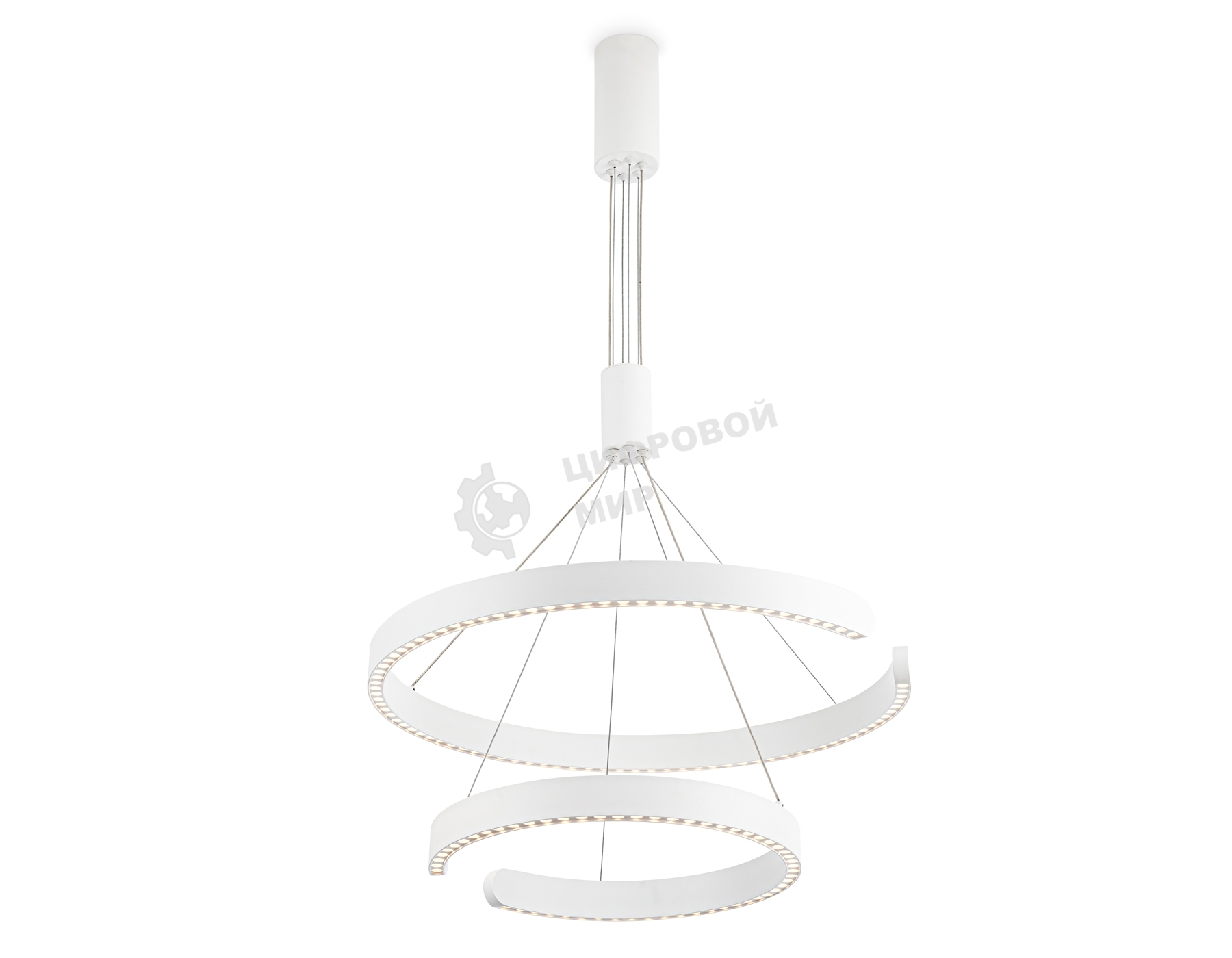Подвесной светодиодный светильник Ambrella light FL5884/2 WH белый 45W 3000K/4200K/6400K D600/400*1200 (без ПДУ)