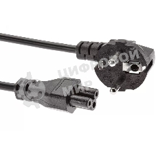 Кабель Premier 5-282 IEC C5 (3-pin) Евровилка угловой 1м (5-282(0.5) 1.0) черный (Bulk)