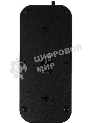 Сетевой фильтр Powercom SP-08 USB03AB 1,8 m 1.8м, 8 розеток, черный, коробка