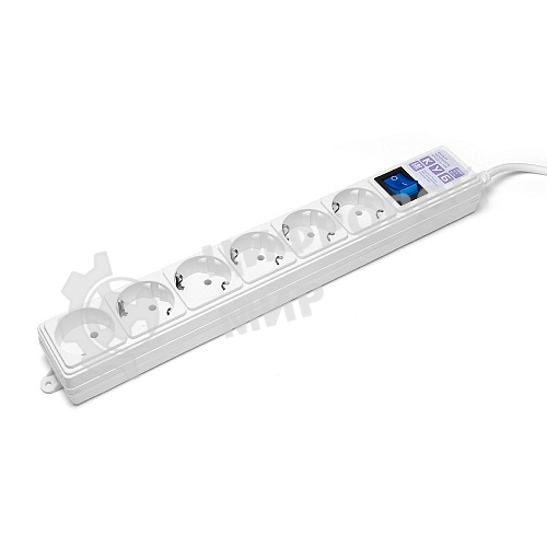 Фильтр-удлинитель PowerCube (SPG(5+1)-16B-3M) 6 розеток, 3м,16А/3,5 кВт, белый